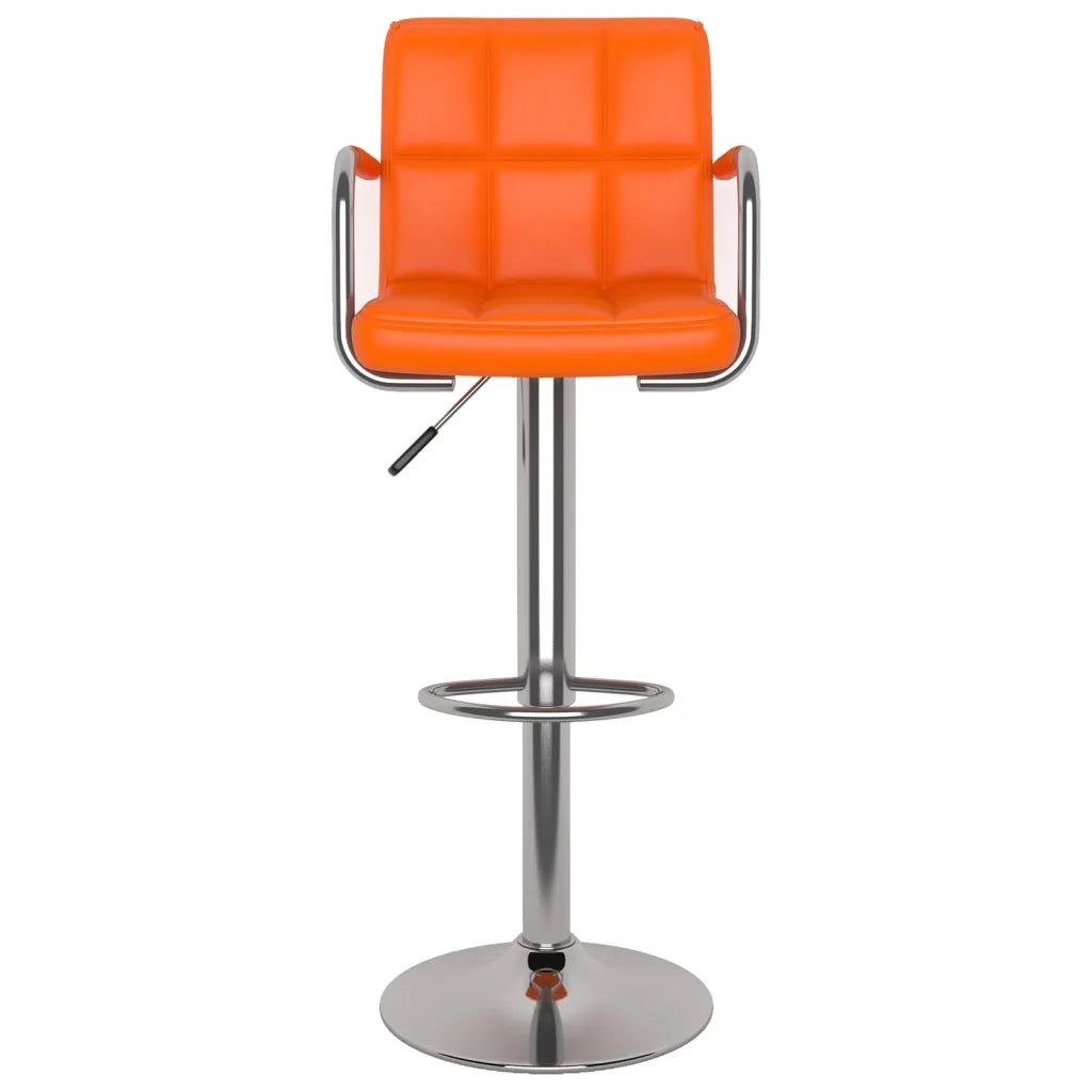 Sgabelli da Bar 2 pz Arancioni in Similpelle 334600
