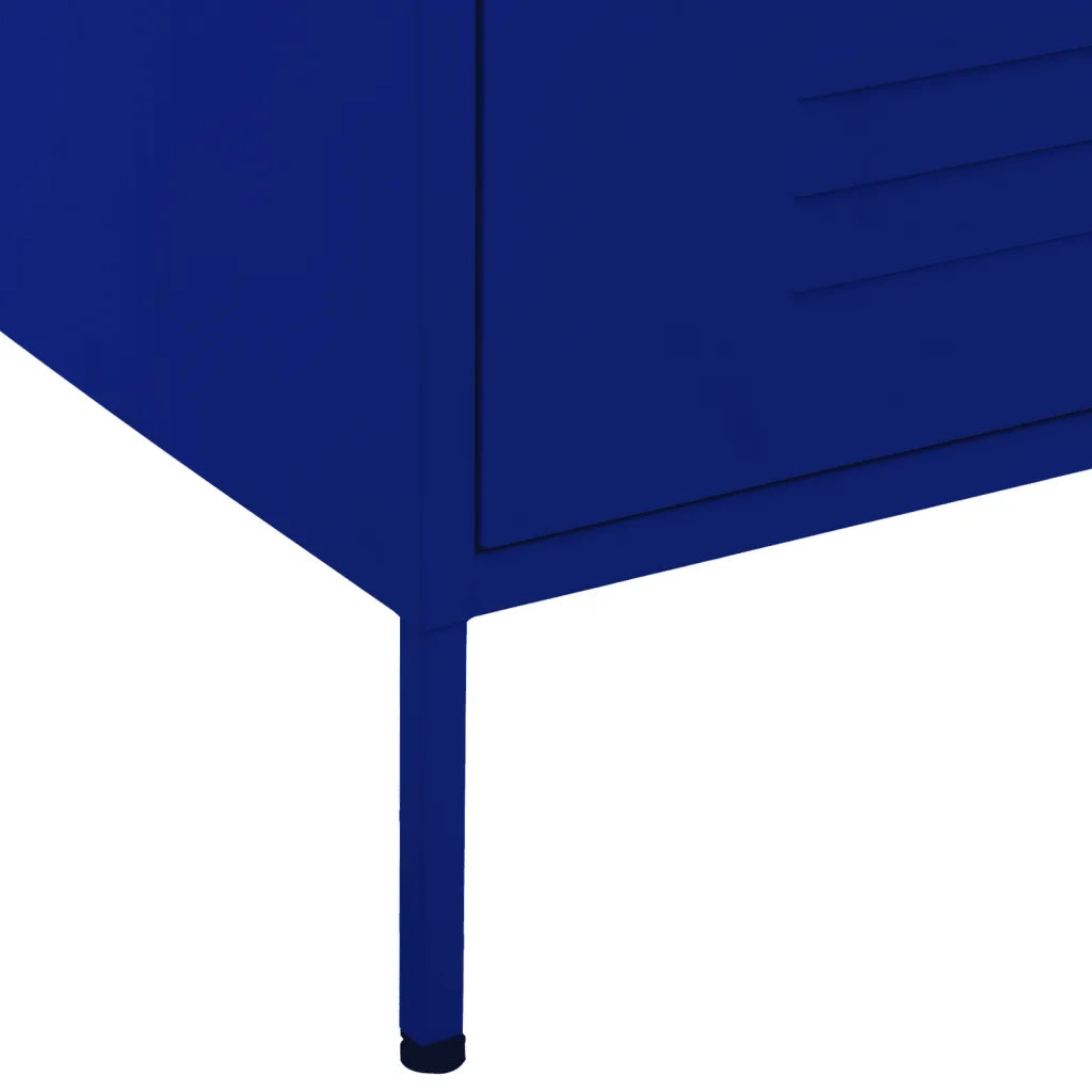 Cassettiera Blu Marino 80x35x101,5 cm in Acciaio 336199