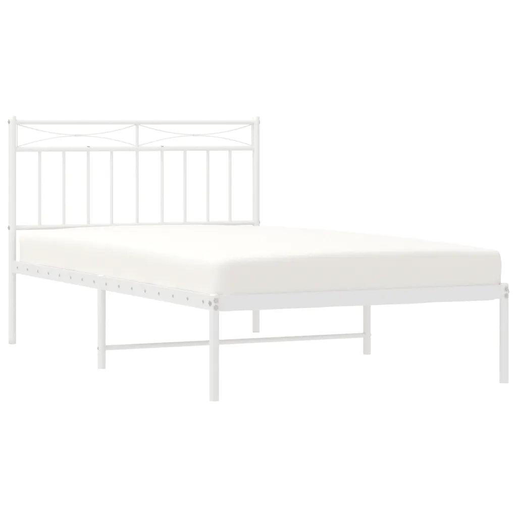 Giroletto con Testiera Metallo Bianco 107x203 cmcod mxl 131900