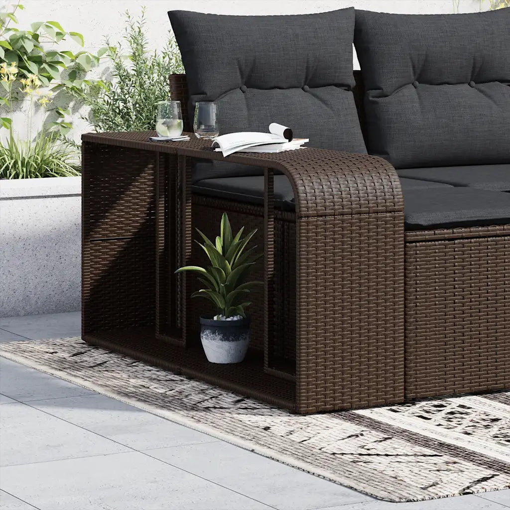 Scaffali Portaoggetti 2 pz Marrone in Polyrattan CFW5922184