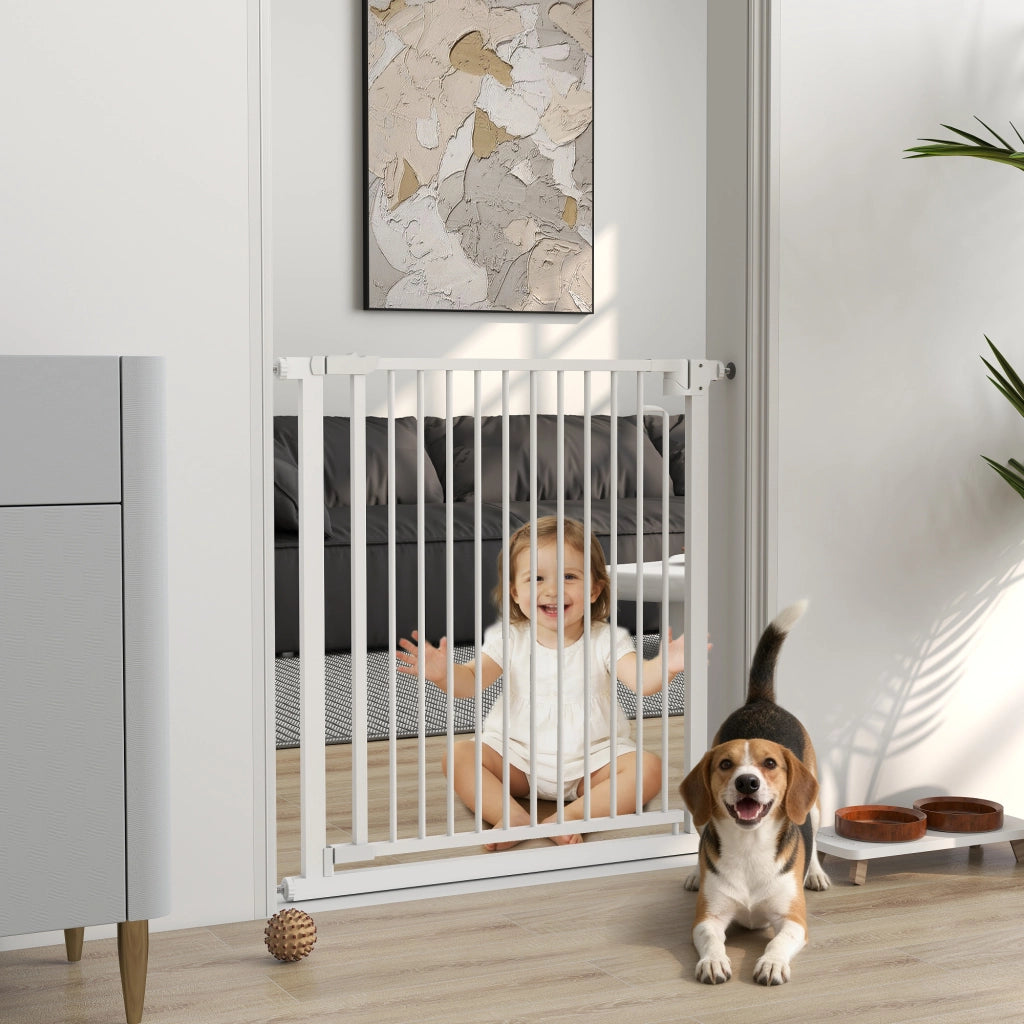 Cancello di Sicurezza per Scale per Bambini ¨C zephmum ¨C Bianco 76x80 cm
