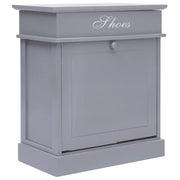 Scarpiera mobile contenitore per scarpe mobile per ingresso/corridoio/soggiorno 50 x 28 x 58 cm legno di Paulownia grigio 02_0021772
