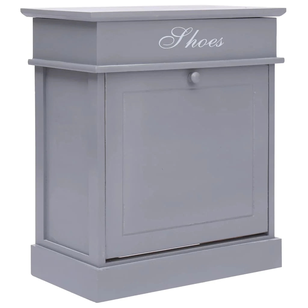 Scarpiera mobile contenitore per scarpe mobile per ingresso/corridoio/soggiorno 50 x 28 x 58 cm legno di Paulownia grigio 02_0021772