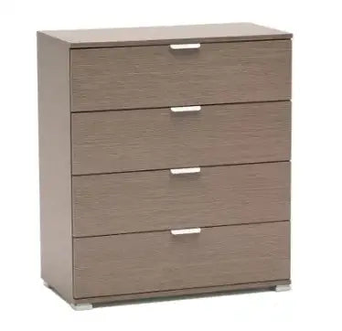 Cassettiera 4 cassetti rovere grigio già montato L75 H85 P38