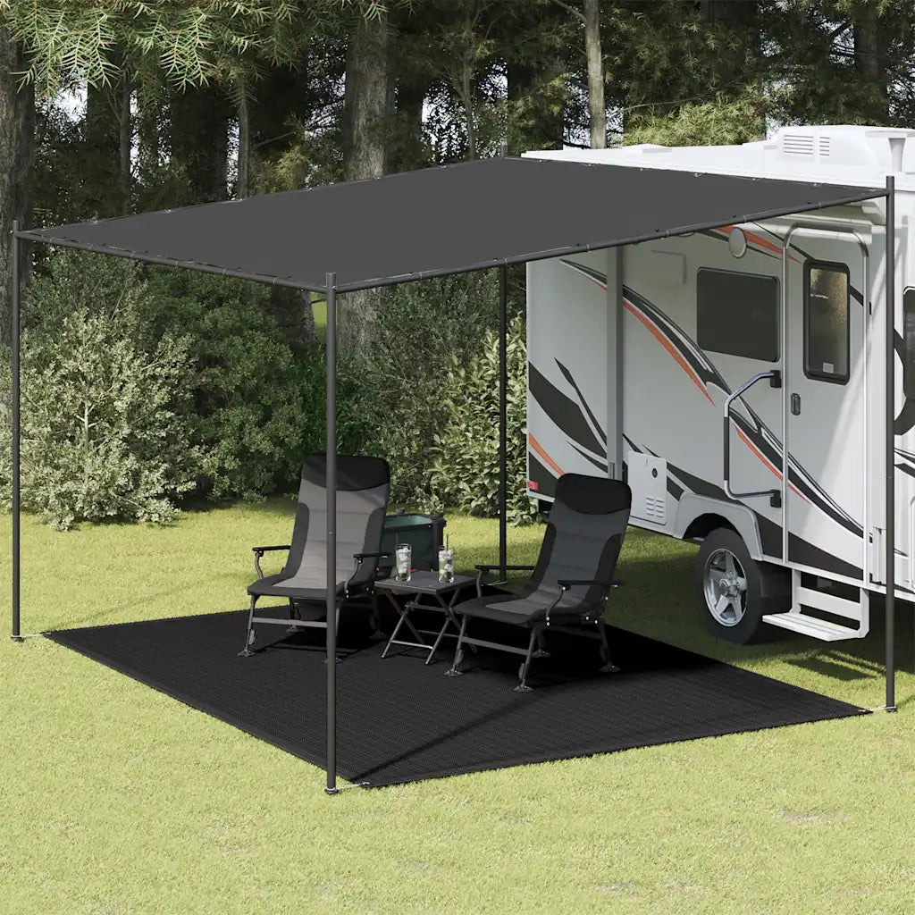 Tappeto da Tenda | Tappeto da campeggio 300x400 cm Nero