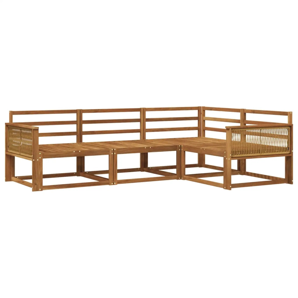 Set di divani da esterno 4 pcs Naturale