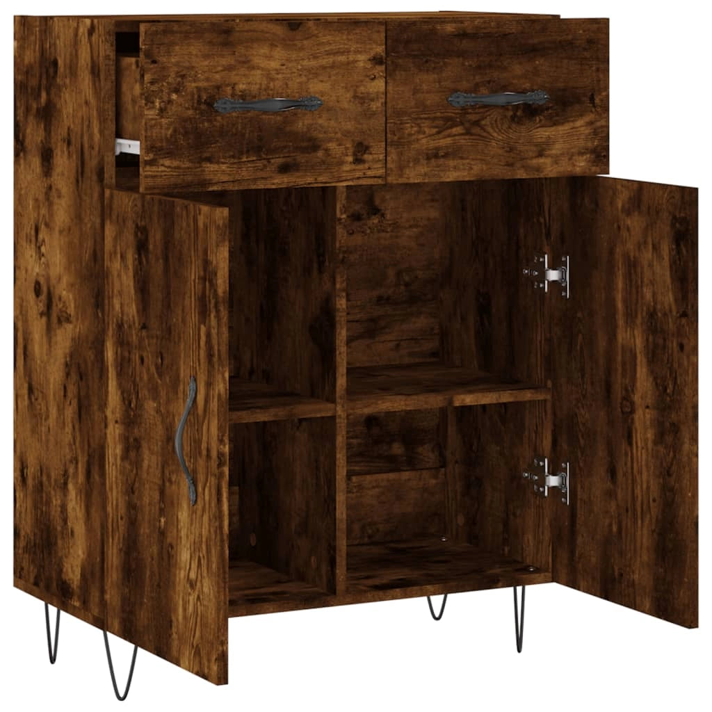 Buffet credenza cassettiera armadio mobile contenitore organizer per cucina soggiorno salotto 69,5 x 34 x 90 cm legno ingegnerizzato marrone 02_0031020
