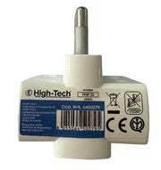 HIGH-TECH ADATTATORE TRIPLO BIV. SPINA GRANDE SPINA S11 16A 2P+T - 3 PRESA BIPASSO P17/11 16A 2P+T BIANCO