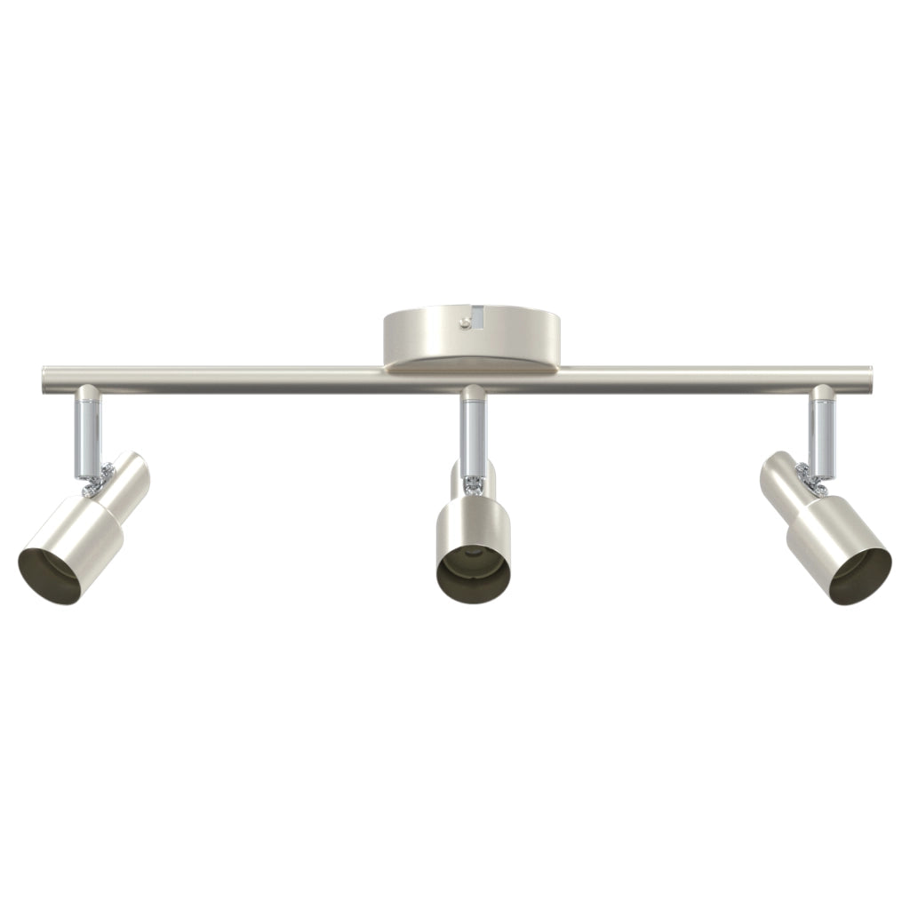 Faretto da soffitto 3 Vie Regolabile Nichel Spazzolato GU10