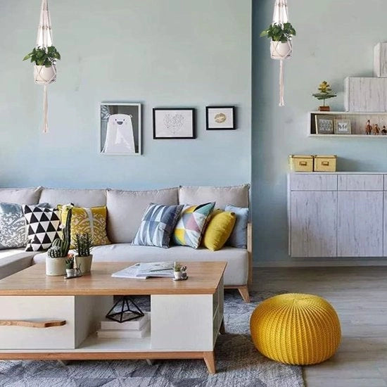 Supporto per piante in cotone, tessuto a rilascio graduale, 2 pezzi, 117 cm, per vasi da giardino e contenitori per piante, per decorazione di casa.