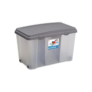 Stefanplast 13401 Family Box Contenitore Multiuso con 4 Ruote e Divisori Interni Estraibili colore Silver