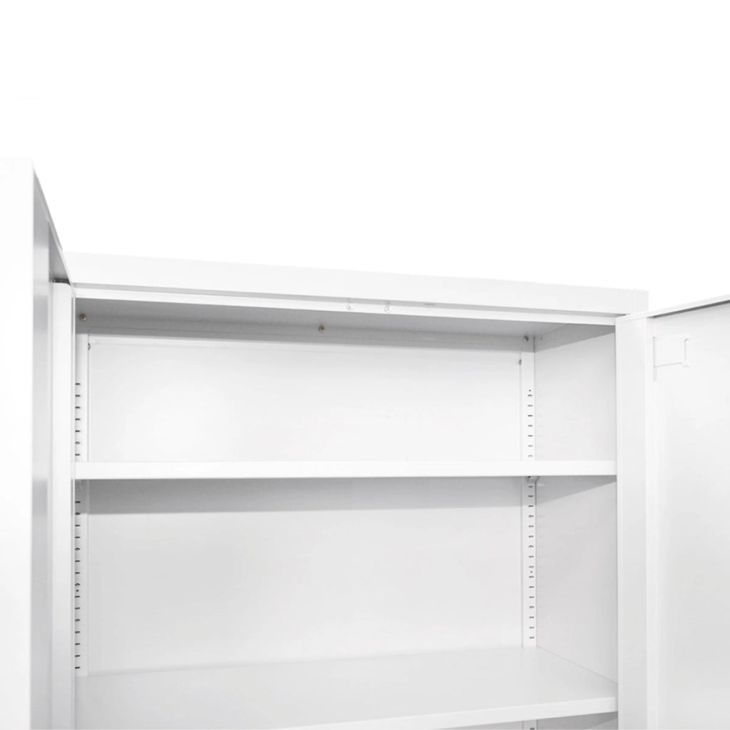 Armadio metallico a 2 ante con 4 ripiani – 1800×800×350 mm, grigio Breckner Germany
