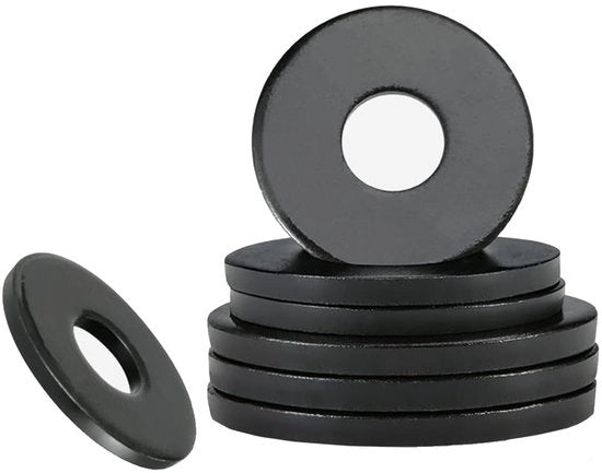 Anello di chiusura 20 pezzi - M10 x 20 mm - Acciaio di carbonio - Anelli di chiusura piani - Per barre a vite/ viti - Adatto per uso interno/esterno