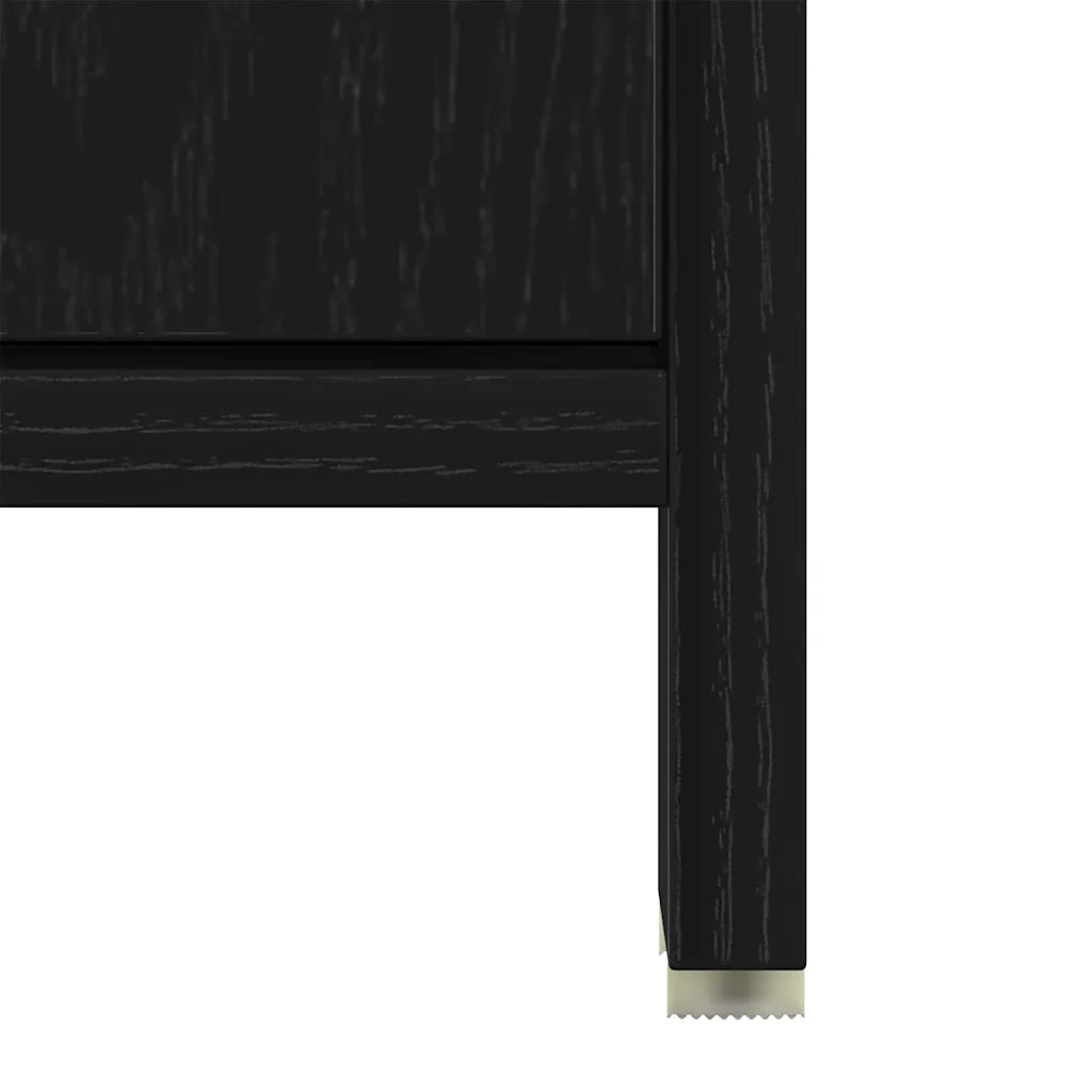 Set di mobili per il bagno 3 pcs Rovere Nero Legno multistrato 3332507