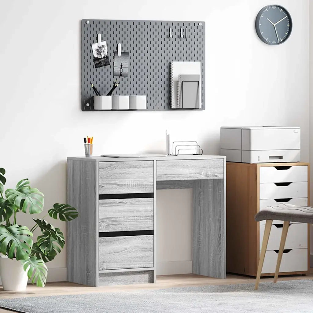 Scrivania Grigio Sonoma 90 x 37.5 x 75 cm Legno multistrato 869495