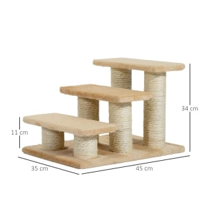 SCALA PER ANIMALI 45x35x34 cm in pannello truciolare Beige