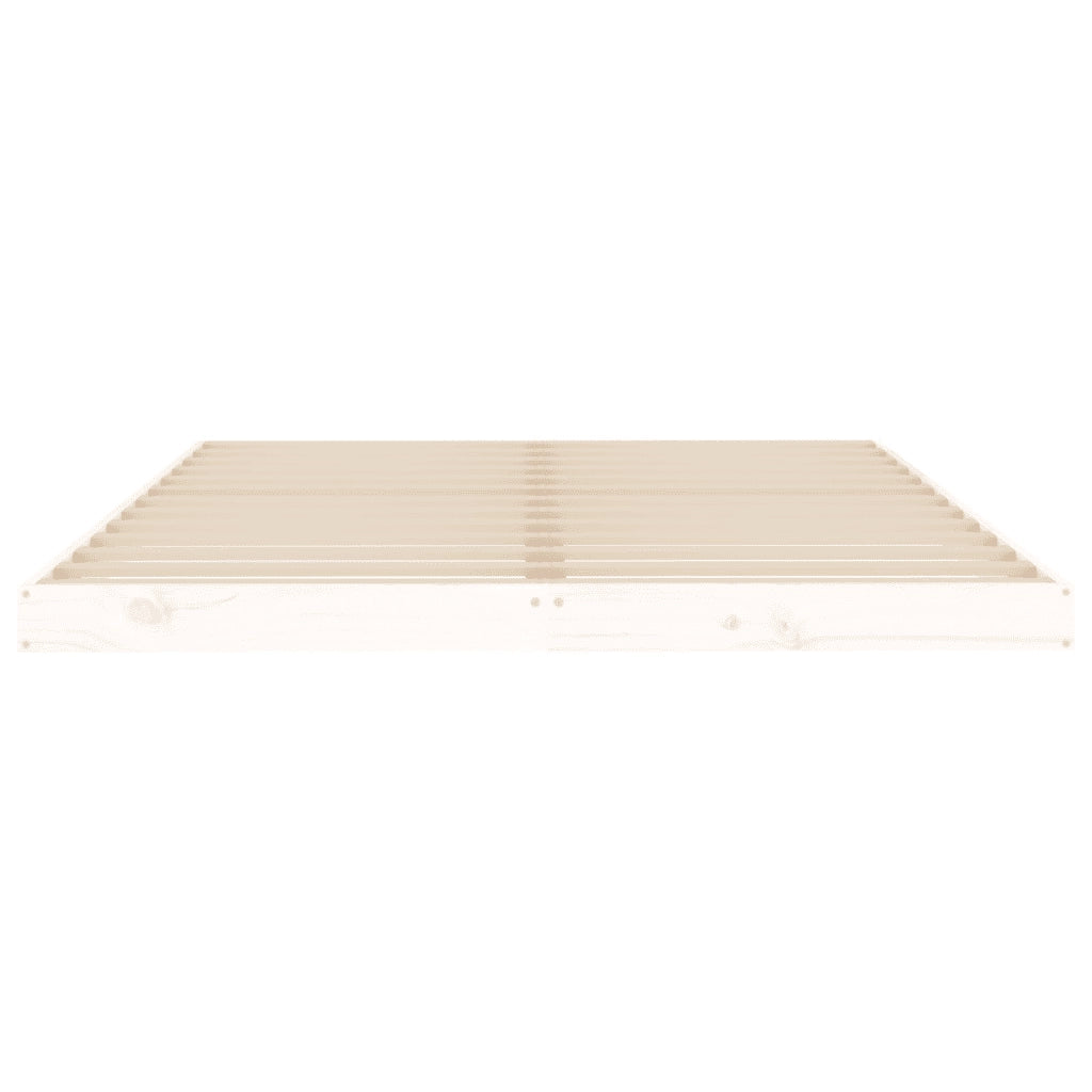 Letto senza Materasso Bianco 140x190 cm Legno Massello di Pino 823465