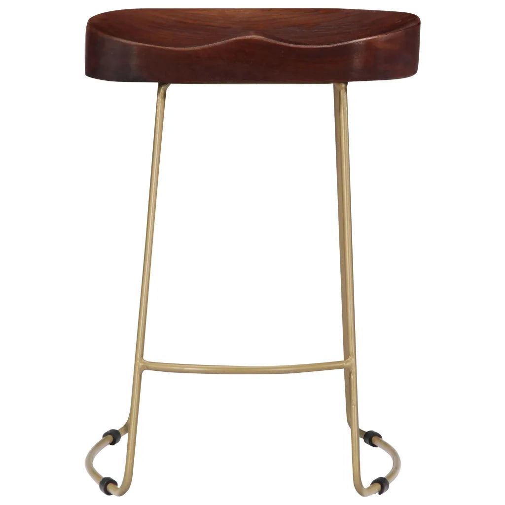 Sgabelli da Bar Gavin 2 pz Legno Massello di Mango cod mxl 73293