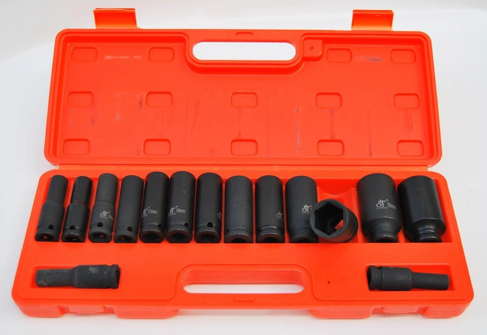 BUSSOLE ESAGONALI LUNGHE PISTOLA AVVITATORE 15pz ATTACCO 1/2 10-32mm