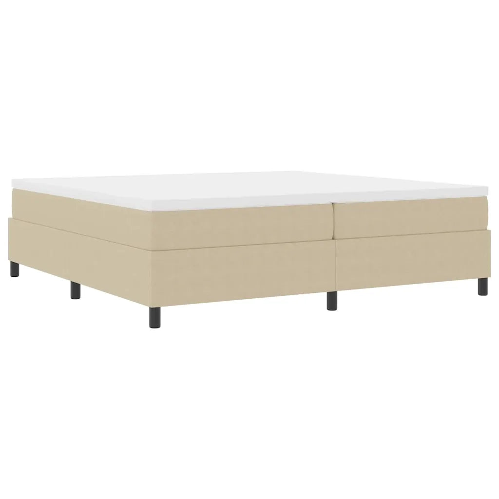 Letto a molle Grigio chiaro e bianco 200 x 200 cm 3337486