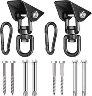 Hanger per soffitto in acciaio inossidabile per sacchi di boxe - 2 pezzi - 450 kg di capacità di carico - 360° girevole - Sedile oscillante per yoga