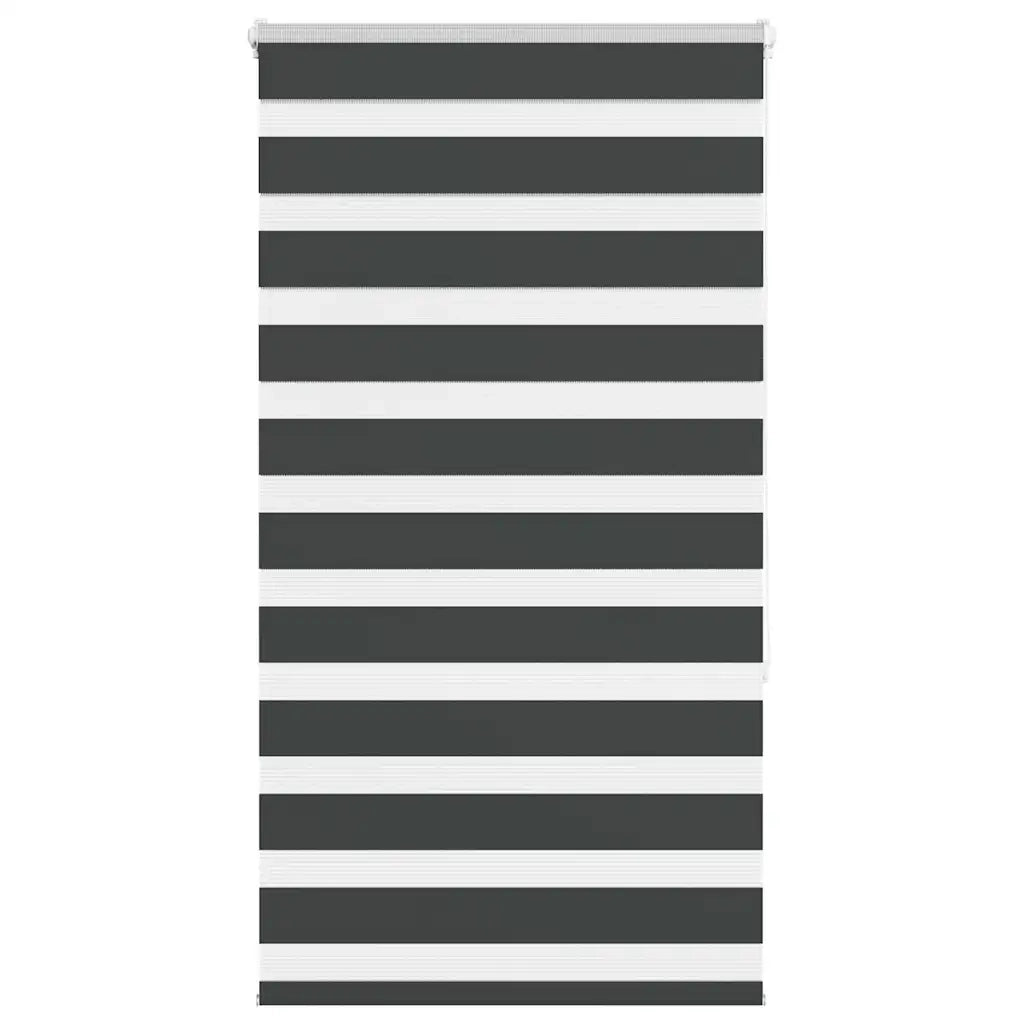 Tenda a Rullo Zebra Nero Larghezza Tessuto 85,9 cm Poliestere