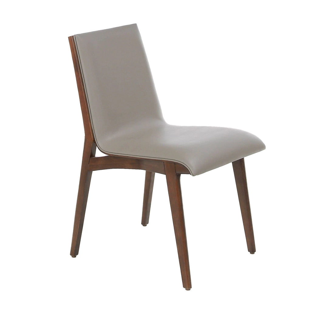 Sedia in ecopelle visone scuro