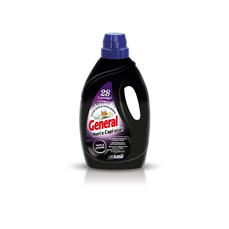 GENERAL DETERSIVO LIQUIDO PER LAVATRICE 28 LAVAGGI NERI E CAPI SCURI 1400 ML OKY
