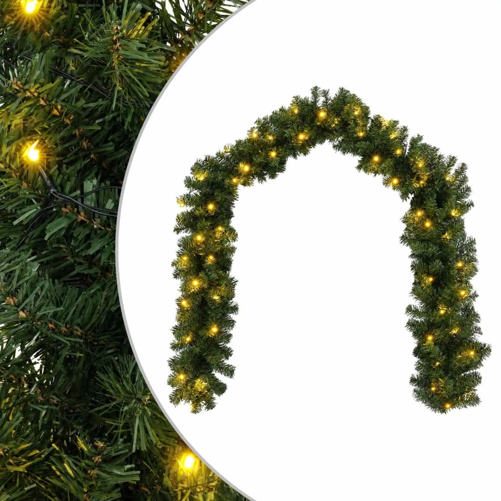 Ghirlanda di Natale Verde 270 cm PVC 50 LED 42056976