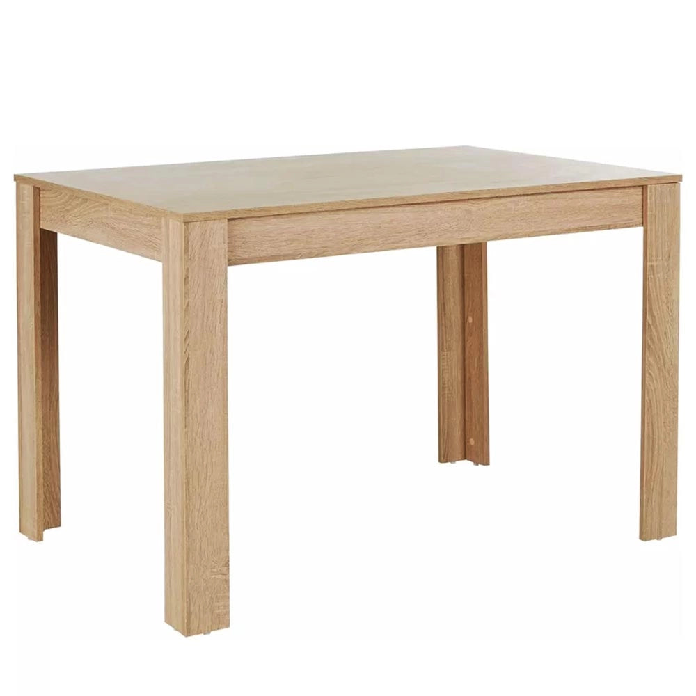 Tavolo da Pranzo Cucina Rettangolare Moderno in Legno MDF 120x80x74cm Acero