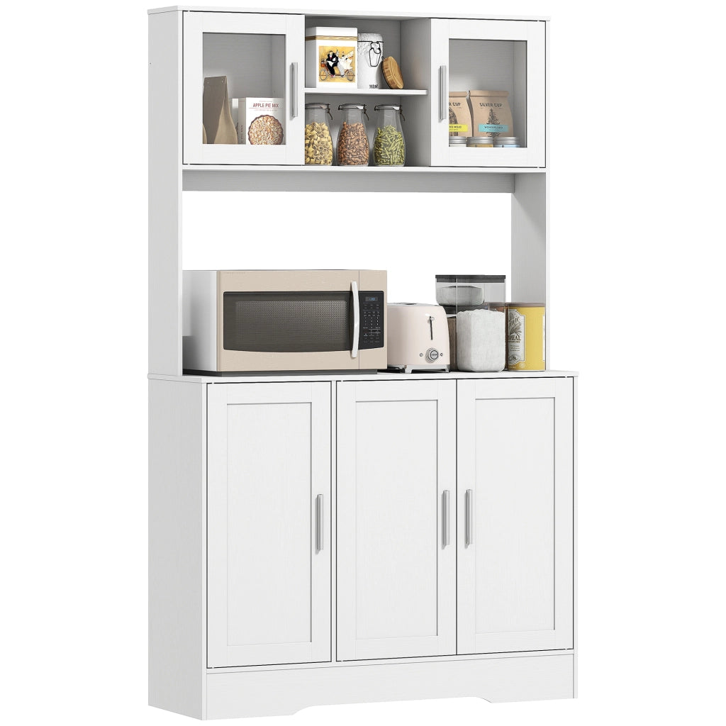 Armadio cucina scandinavo con ante e ripiani ¨C zephmum ¨C bianco 90x51x180