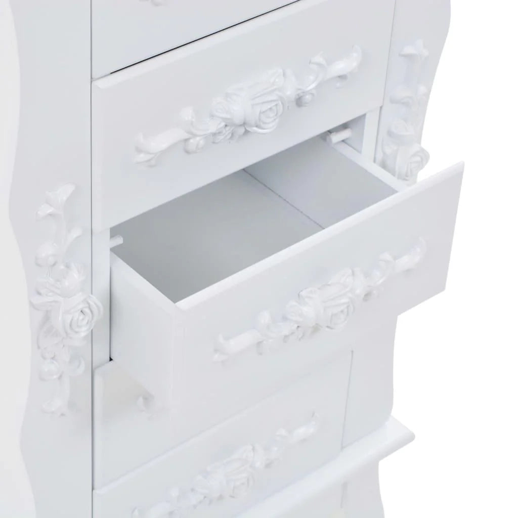 Credenza bianca buffet mobiletto consolle mobile portagioielli su gambe 4402078