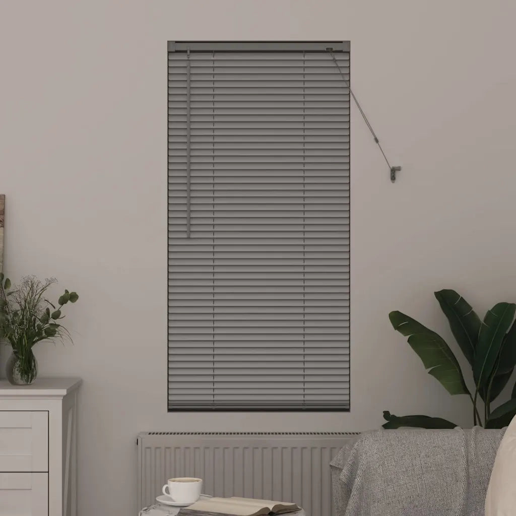 vidaXL Tenda per Finestra con tende Manuale Argento Alluminio