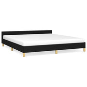 Letto matrimoniale | Letto per adulti | Giroletto senza Materasso Nero 160x200 cm in Tessuto