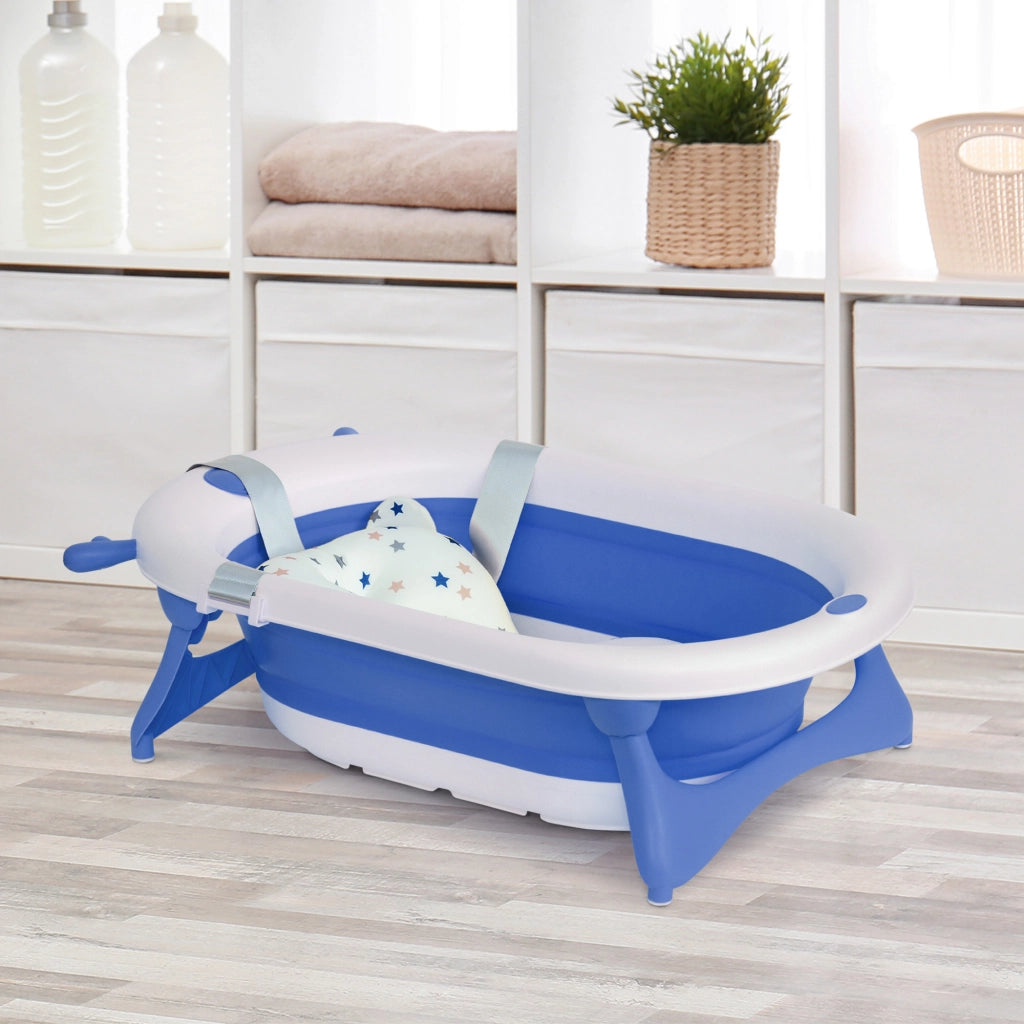 Lettino per Bambini Pieghevole ¨C zephmum ¨C Blu 81.5x50.5x23.5 cm