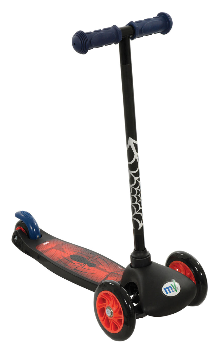 Monopattino Evolutivo a 3 Ruote con Cuscinetti ABEC-5 e Freno a Pedale Posteriore Marvel Spiderman Blu