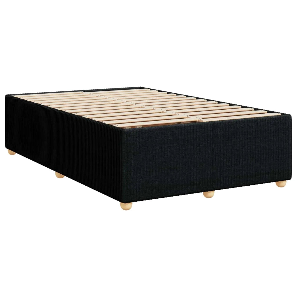 Letto Box Spring LED con Materasso Nero 120 x 190 cm Tessuto 3455813