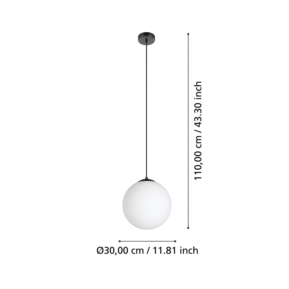 Lampadario Contemporaneo Rondo 3 1 Luce Acciaio Nero