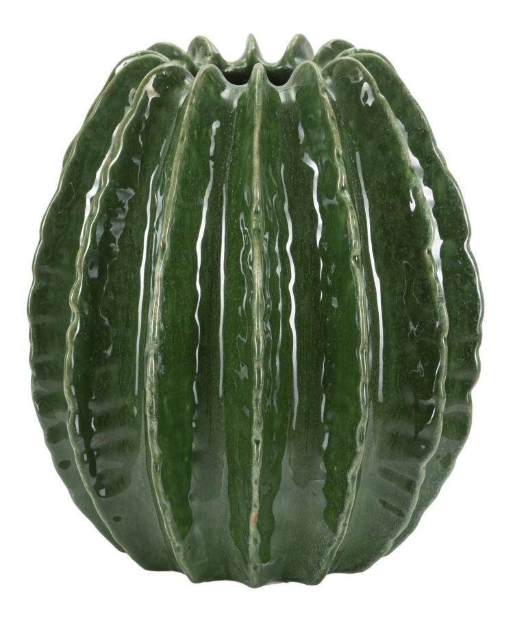 Vaso Cactus Ball Ø28x31 cm in Ceramica Verde