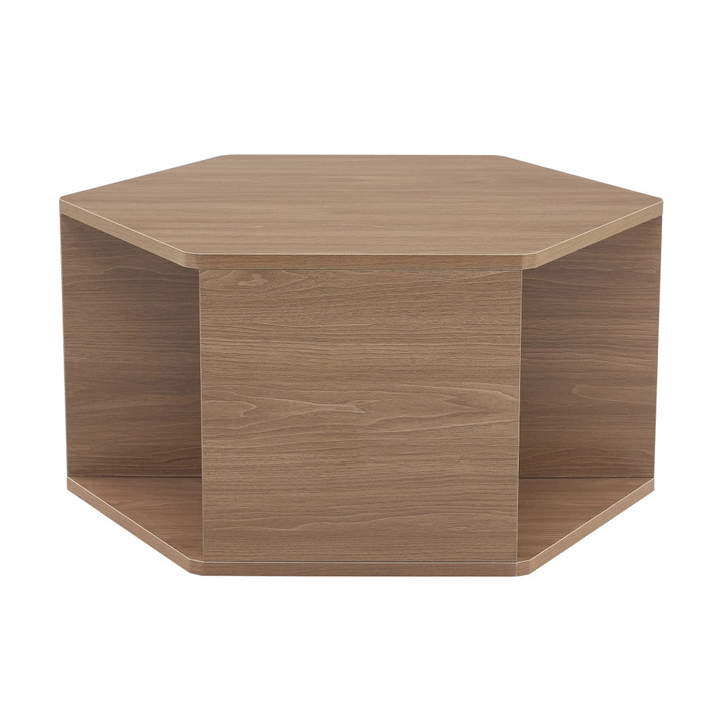 Tavolino da salotto esagonale multifunzionale - Zephmum- 79x69.4x40 cm - Design moderno facile da montare