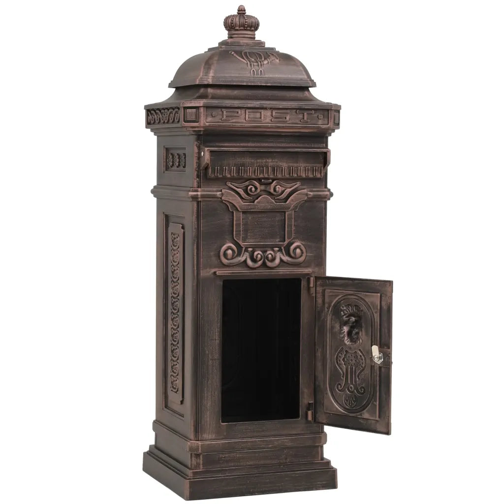 Cassetta della Posta in Alluminio Inossidabile Vintage Bronzo cod mxl 11541