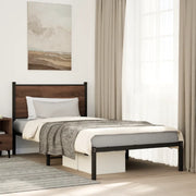 Giroletto senza Materasso in Metallo Rovere Marrone 100x200 cm