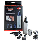 Trade Shop - Rifinitore Gm-3116 Rasoio 4in1 Naso Orecchio Baffi Capelli Ricaricabile Cordless -