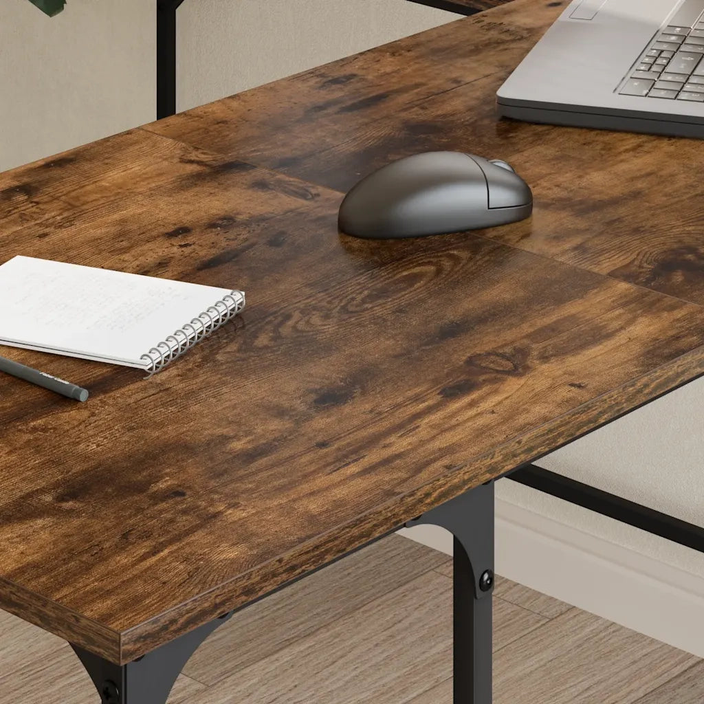 Scrivania Rovere Fumo 139x139x75 cm in Legno Multistratocod mxl 132562