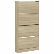 Scarpiera mobile contenitore per scarpe mobile per ingresso/corridoio/soggiorno 4 cassetti a ribalta marrone Sonoma 02_0021374