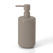 Dispenser sapone tortora in plastica rigida cannettata Arizona