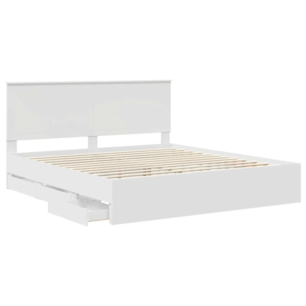 Struttura del letto Bianco 180 x 200 cm Legno Ingegnerizzato