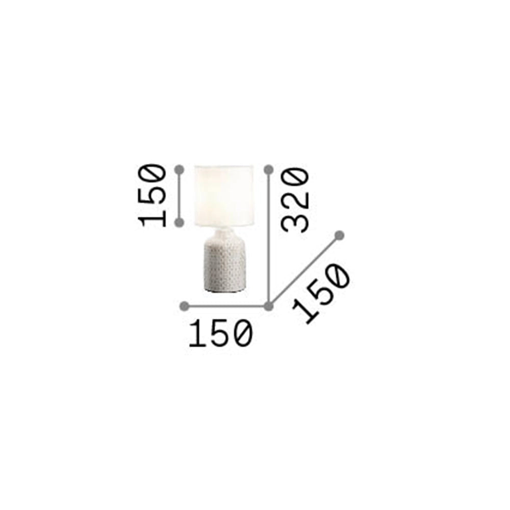 Lampade Da Scrivania Shabby Chic - Provenzale Kali'-3 Metallo Bianco 1 Luce E14
