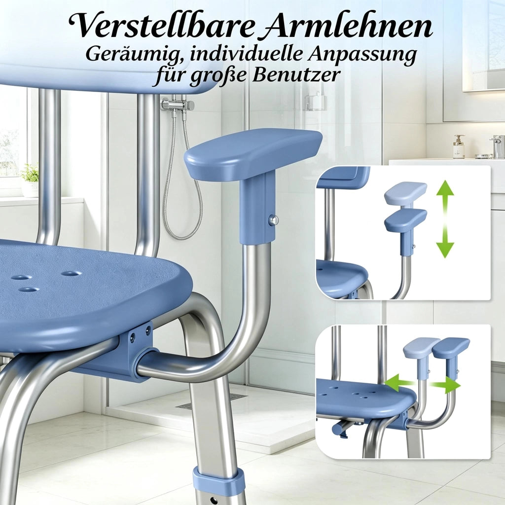 Sedia da doccia Sedia ergonomica da doccia con regolazione in altezza e sedile