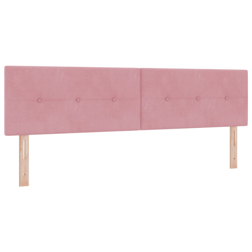 Letto a Molle con Materasso Rosa 180x200 cm Velluto